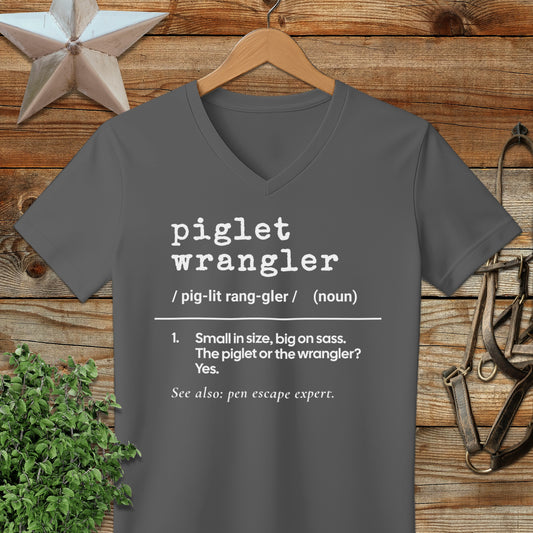 Piglet Wrangler Definition V-neck