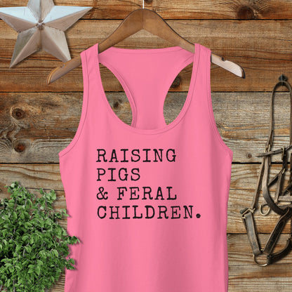 Pigs & Feral Children Racerback Tank