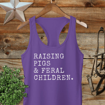 Pigs & Feral Children Racerback Tank