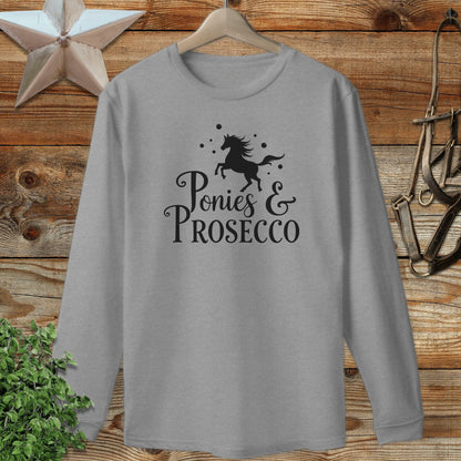 Ponies and Prosecco Long Sleeve Tee