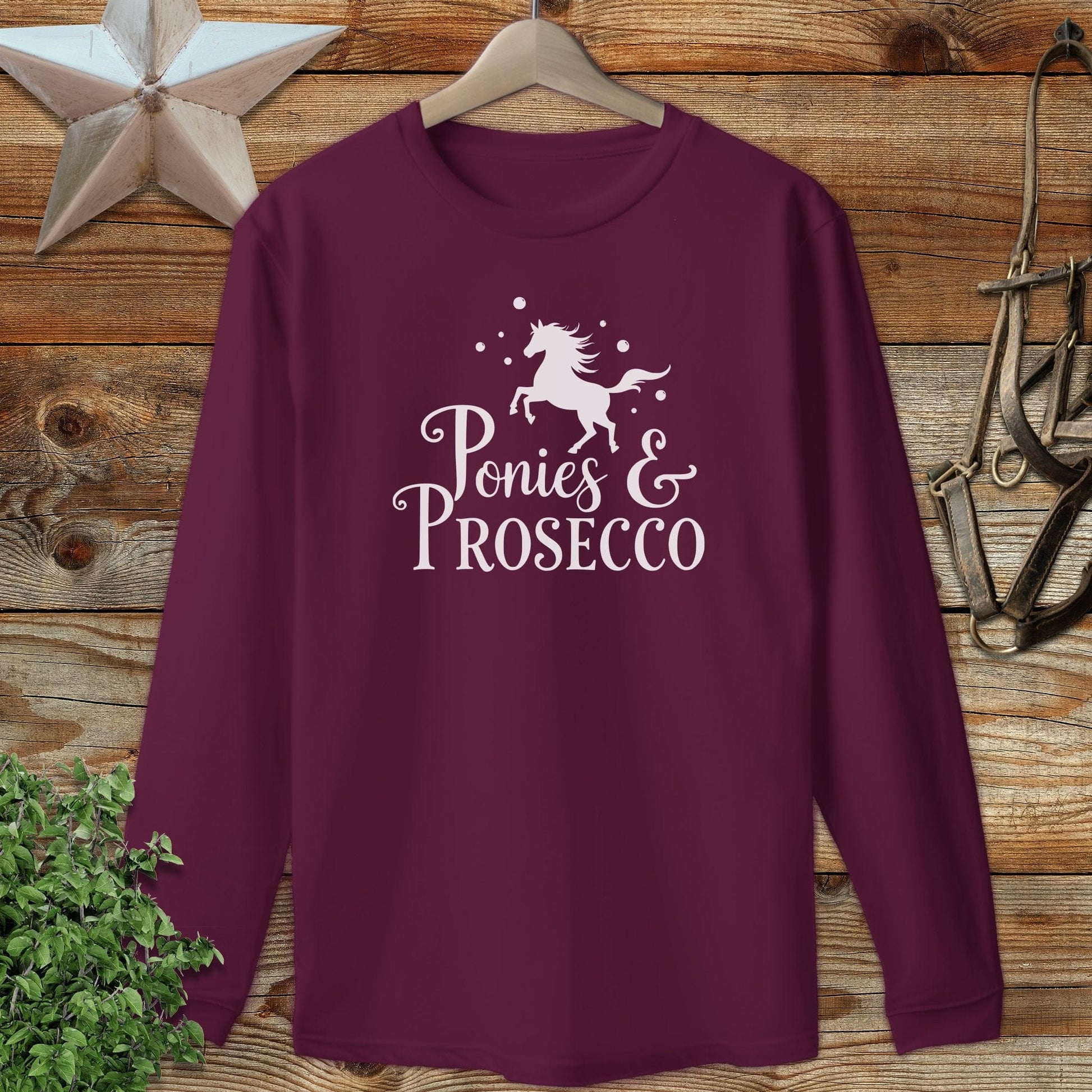 Ponies and Prosecco Long Sleeve Tee