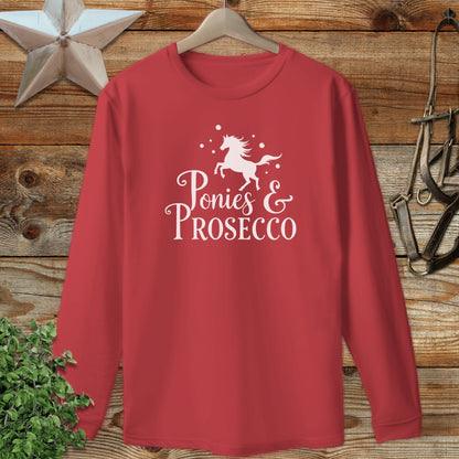 Ponies and Prosecco Long Sleeve Tee