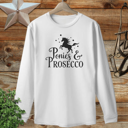 Ponies and Prosecco Long Sleeve Tee