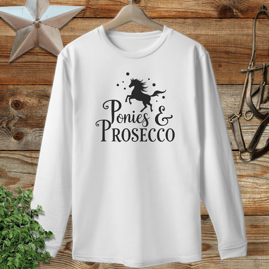Ponies and Prosecco Long Sleeve Tee
