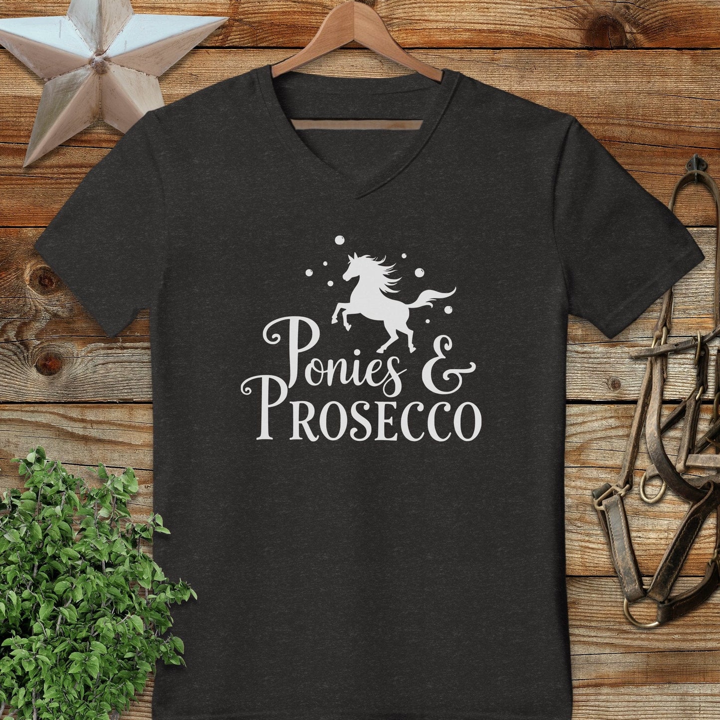 Ponies and Prosecco V-neck