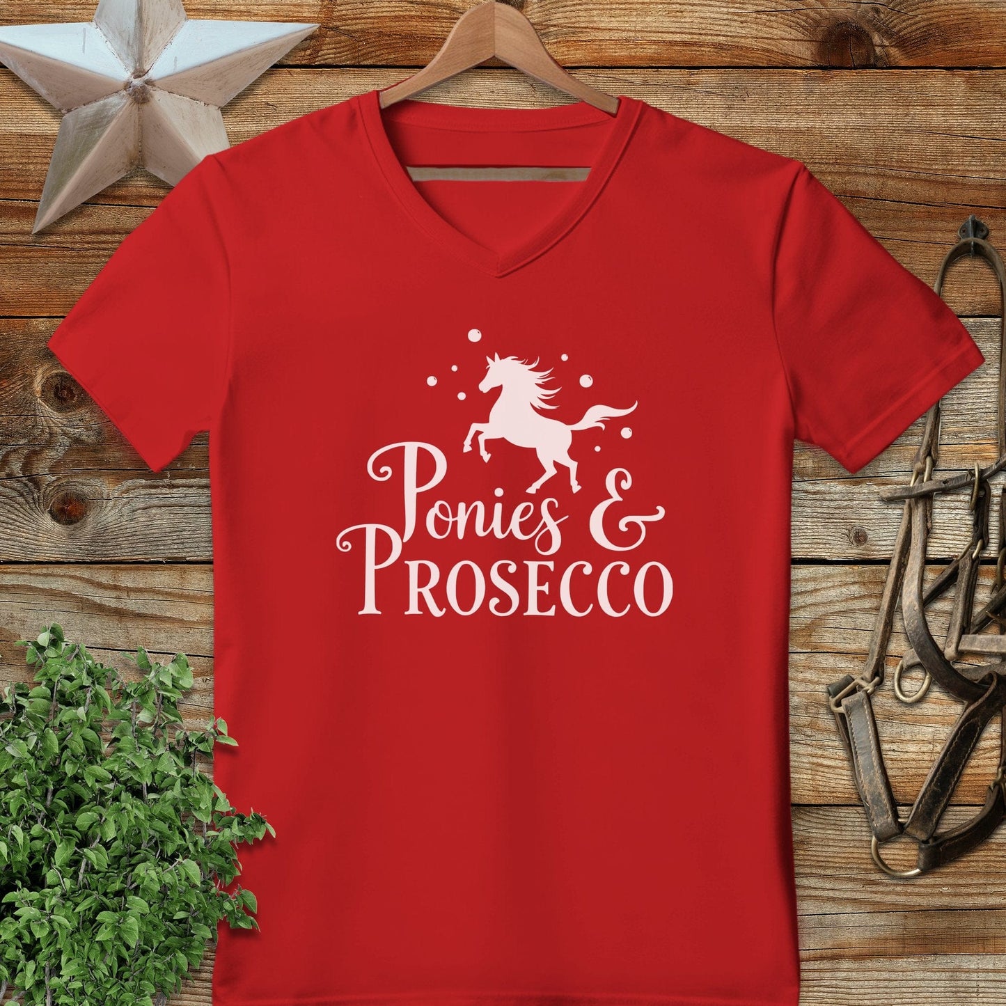 Ponies and Prosecco V-neck