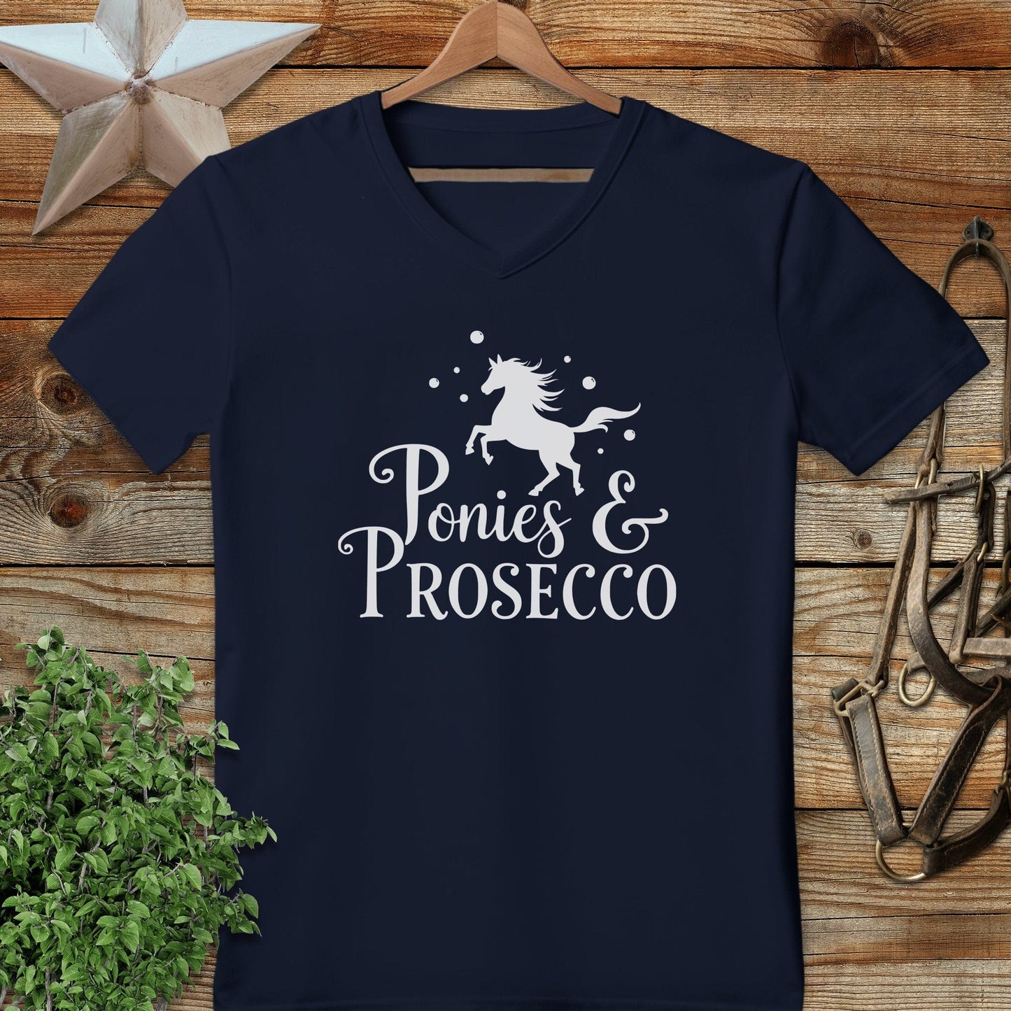Ponies and Prosecco V-neck