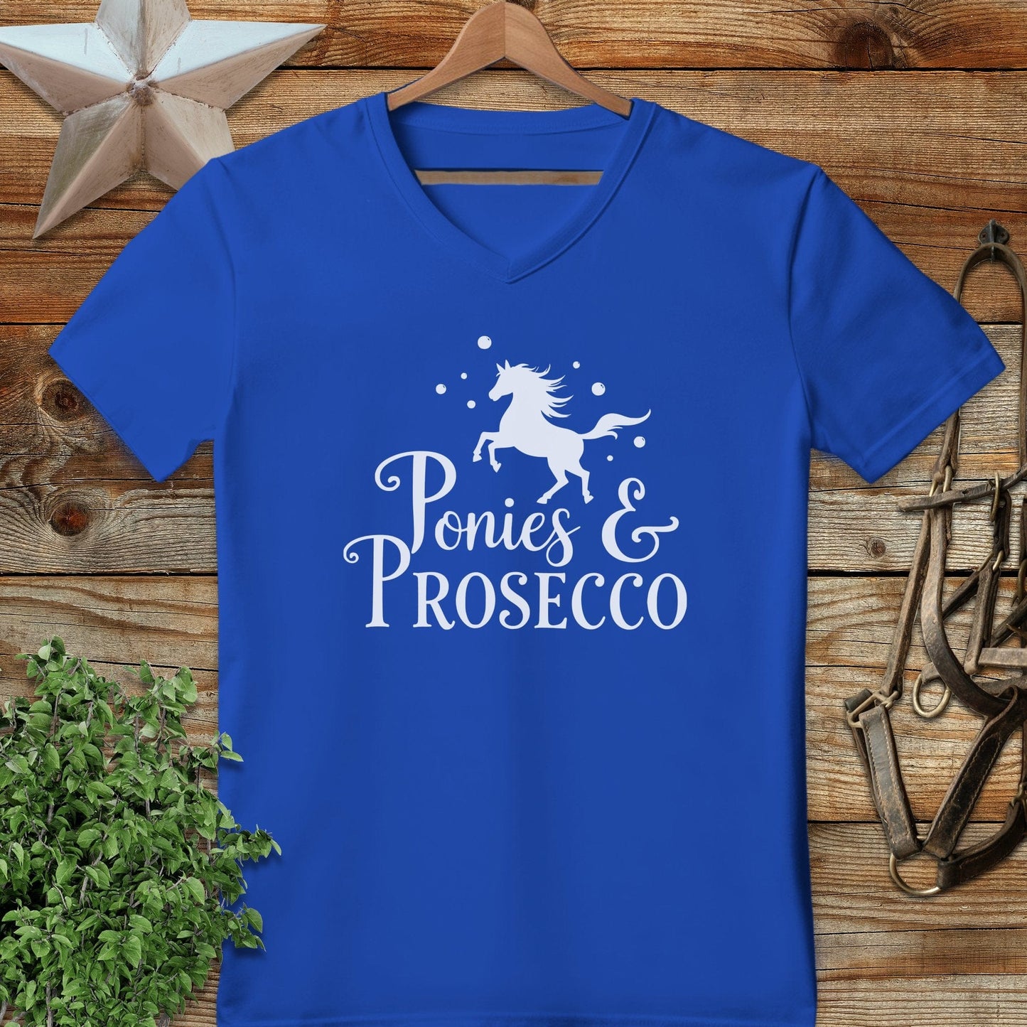 Ponies and Prosecco V-neck