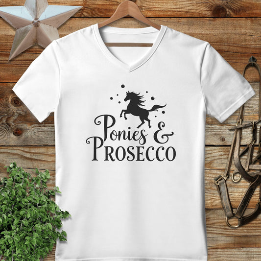 Ponies and Prosecco V-neck