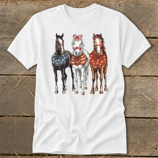Pretty Patriot Horses Classic Tee