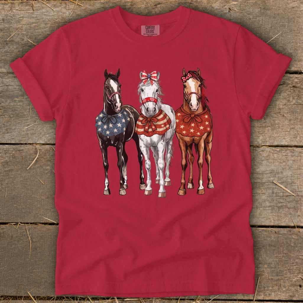 Pretty Patriot Horses Signature Tee