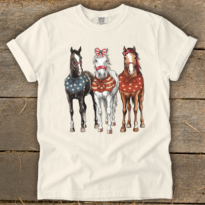 Pretty Patriot Horses Signature Tee