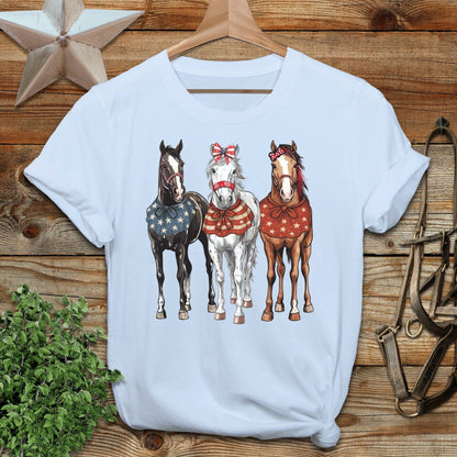 Pretty Patriot Horses Softstyle Tee