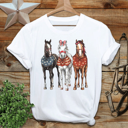 Pretty Patriot Horses Softstyle Tee