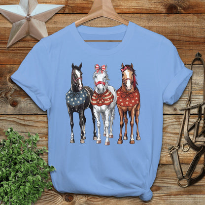 Pretty Patriot Horses T-shirt