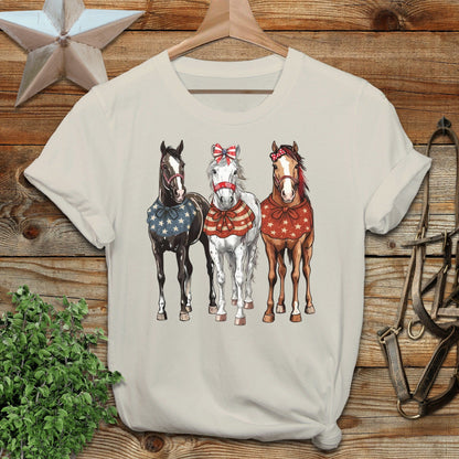 Pretty Patriot Horses T-shirt