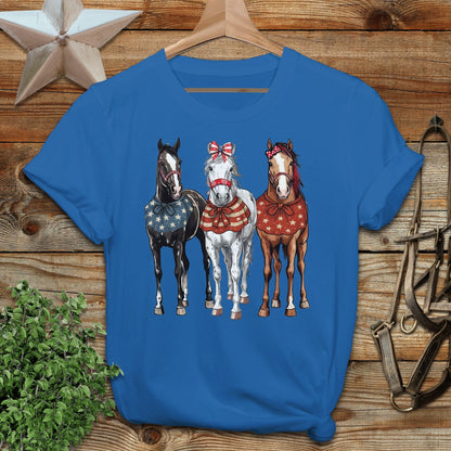 Pretty Patriot Horses T-shirt