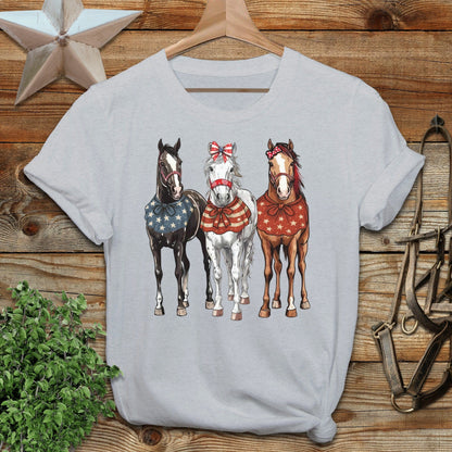 Pretty Patriot Horses T-shirt