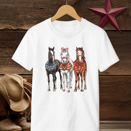 Pretty Patriot Horses T-shirt (Youth)