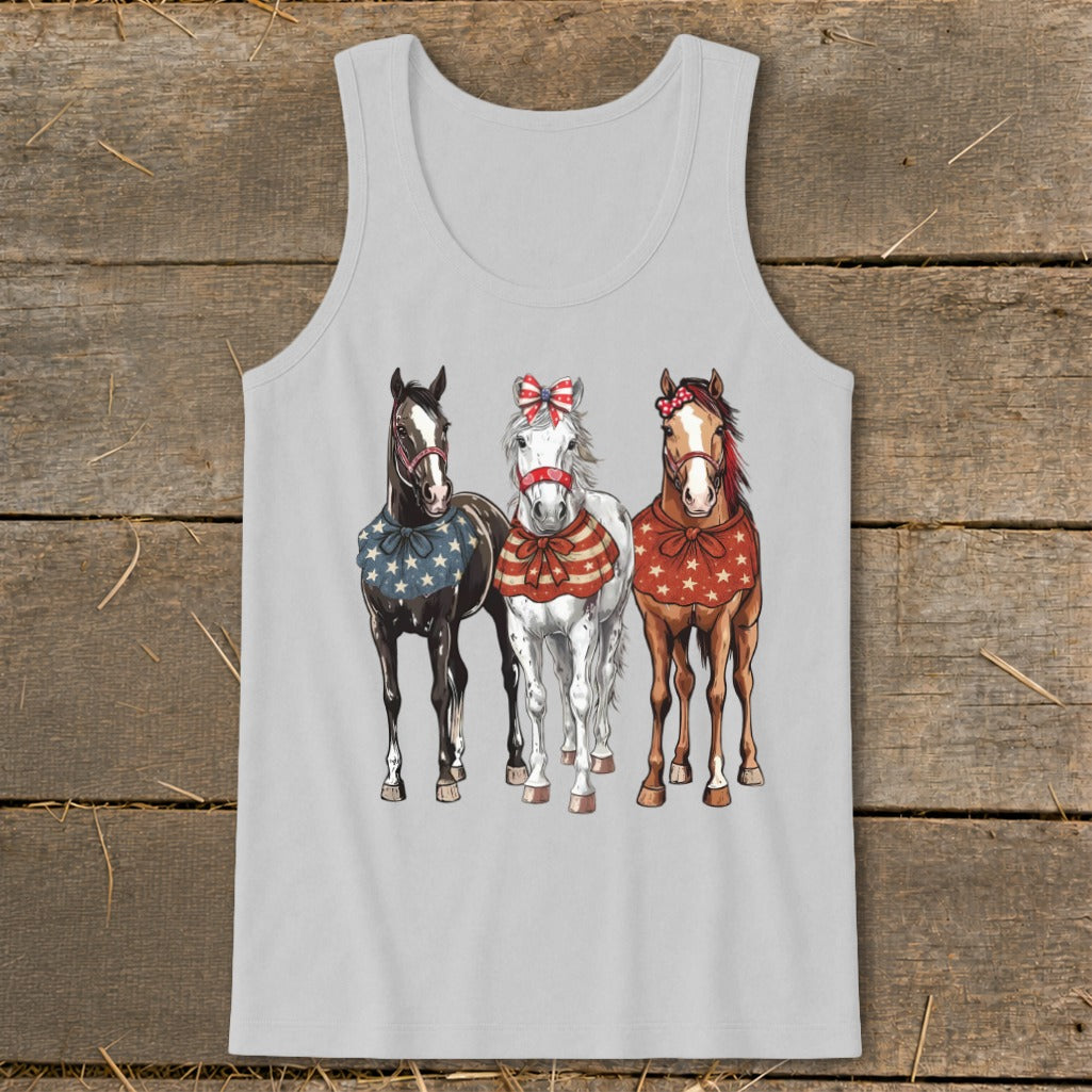 Pretty Patriot Horses Tank Top