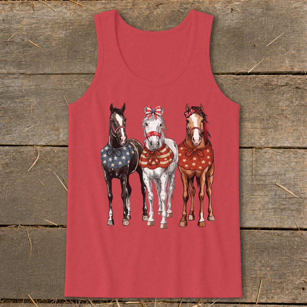Pretty Patriot Horses Tank Top