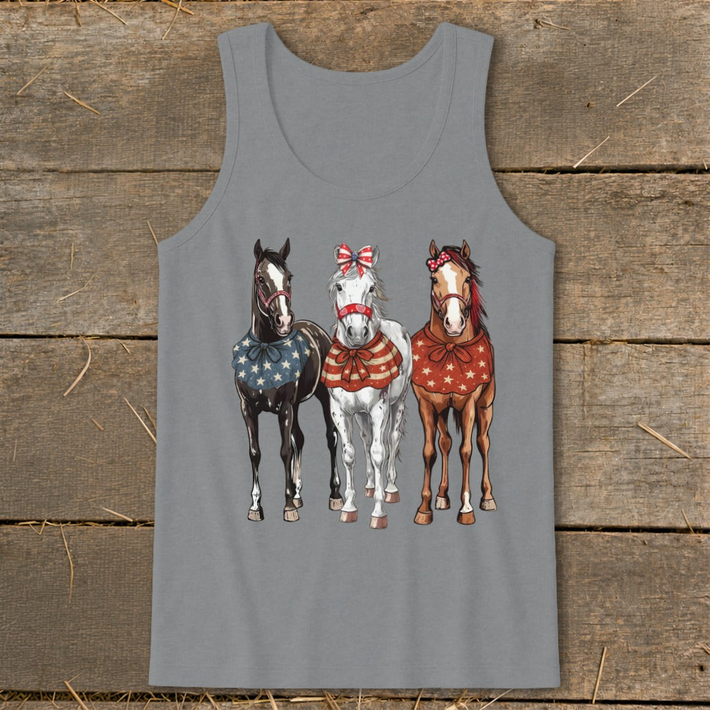 Pretty Patriot Horses Tank Top