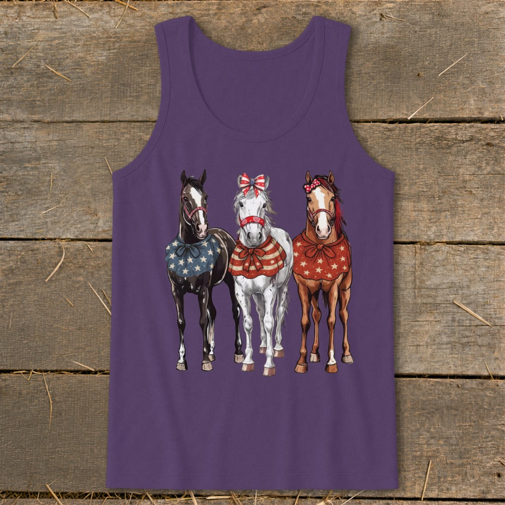 Pretty Patriot Horses Tank Top