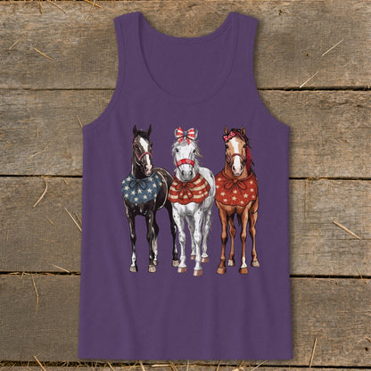Pretty Patriot Horses Tank Top