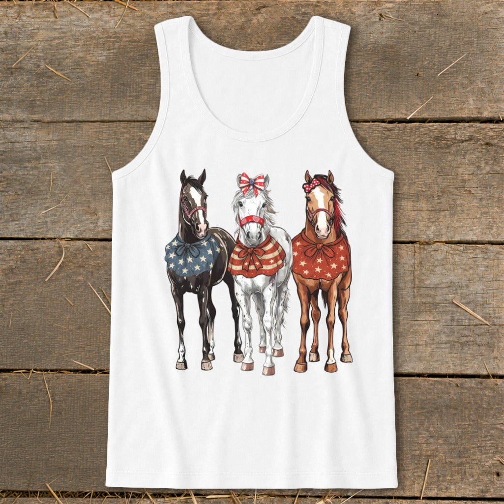 Pretty Patriot Horses Tank Top