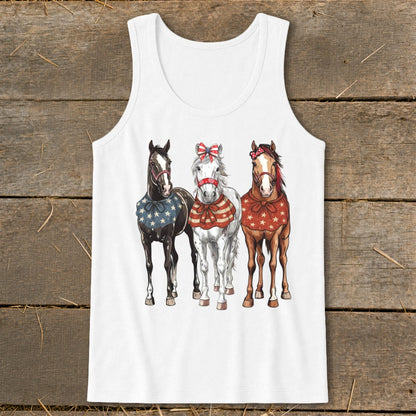 Pretty Patriot Horses Tank Top