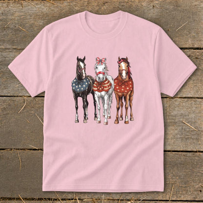 Pretty Patriot Horses Youth Tee