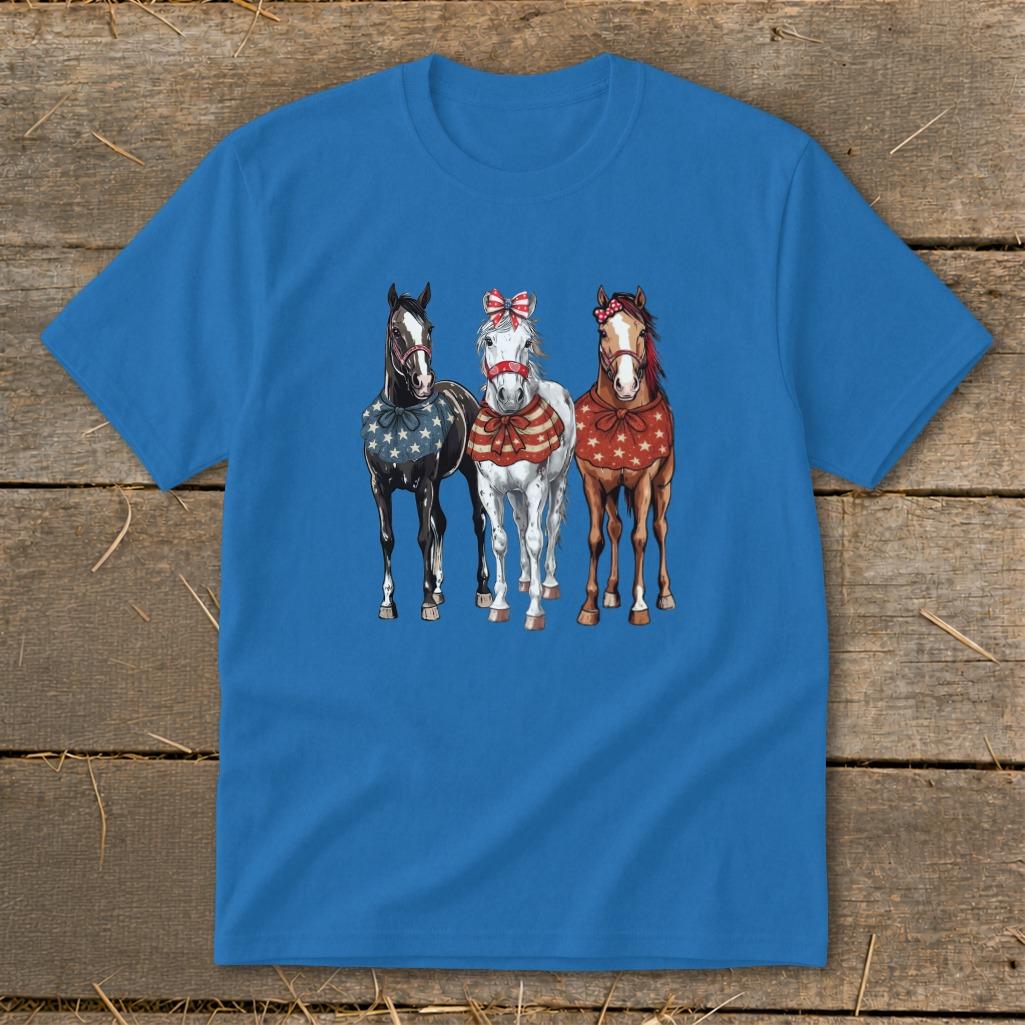 Pretty Patriot Horses Youth Tee