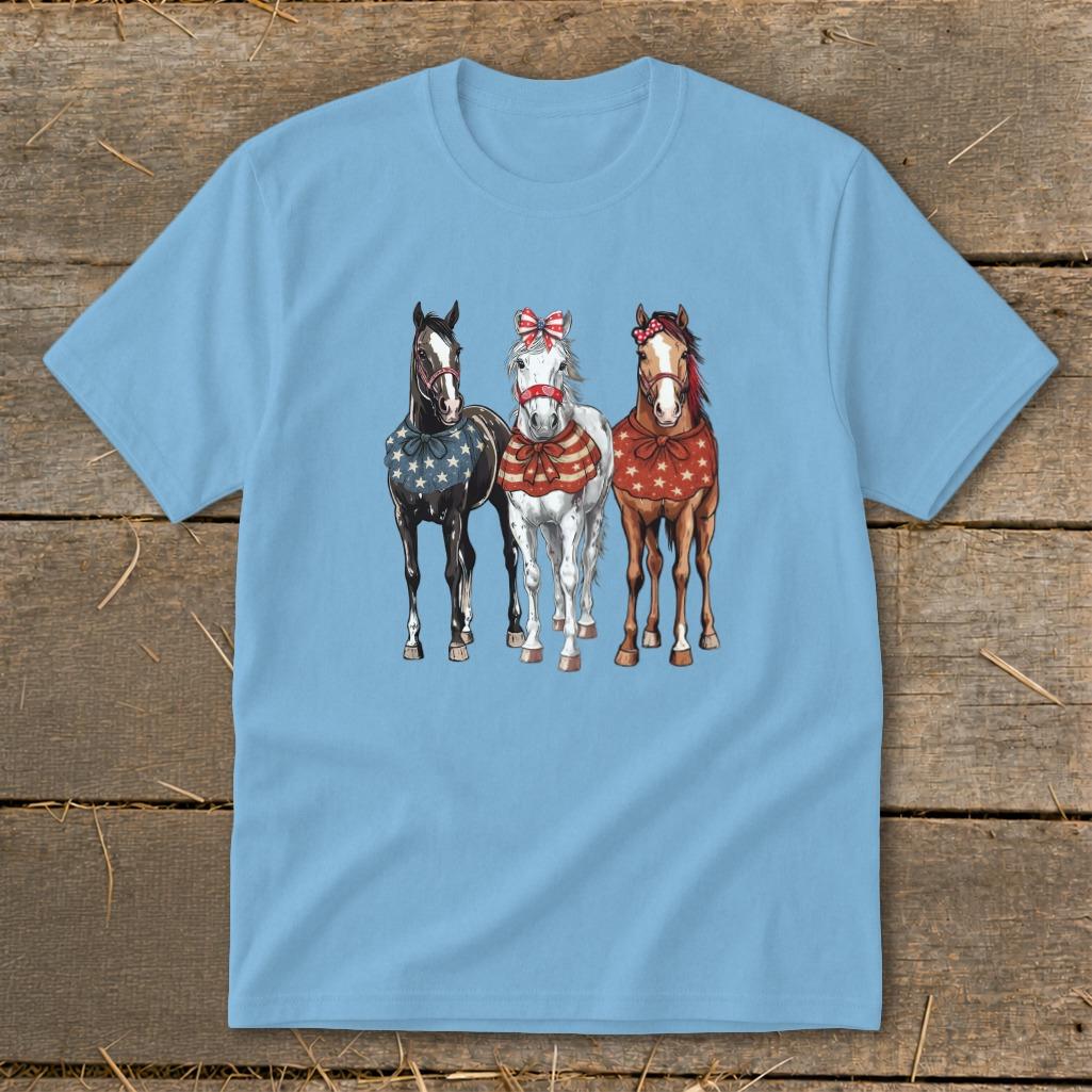 Pretty Patriot Horses Youth Tee