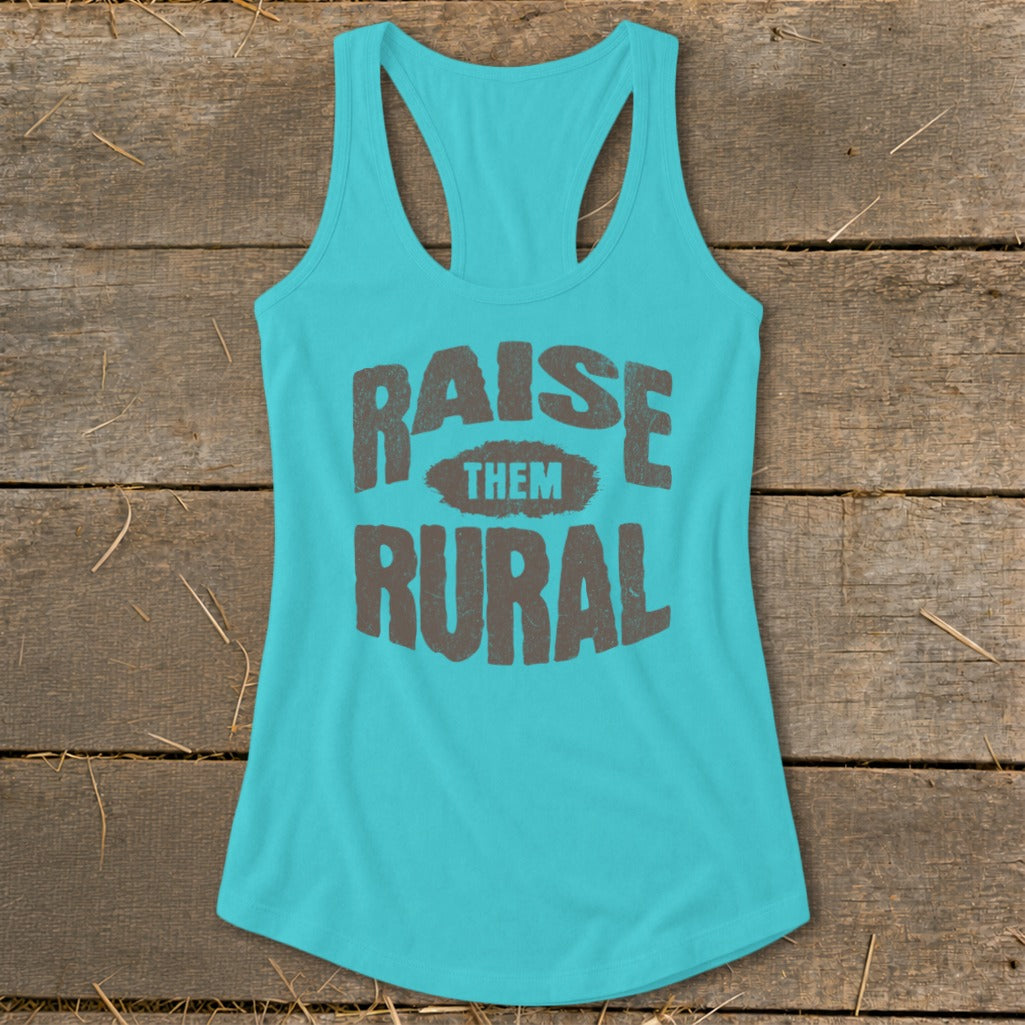 Raise Them Rural Racerback Tank