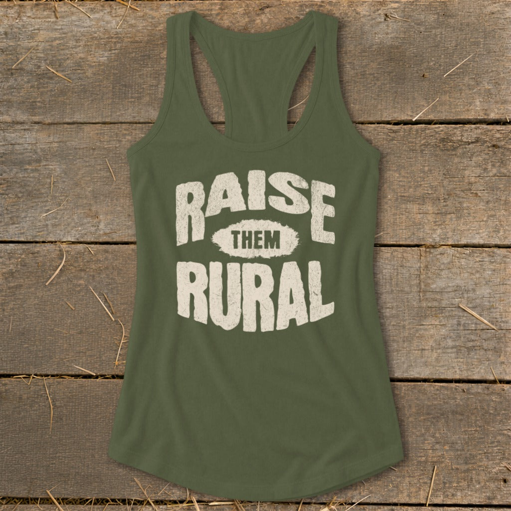 Raise Them Rural Racerback Tank