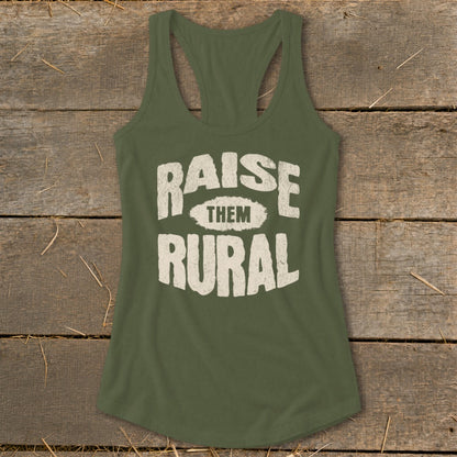Raise Them Rural Racerback Tank