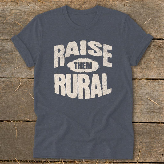 Raise Them Rural Softstyle Tee - Navy Heather