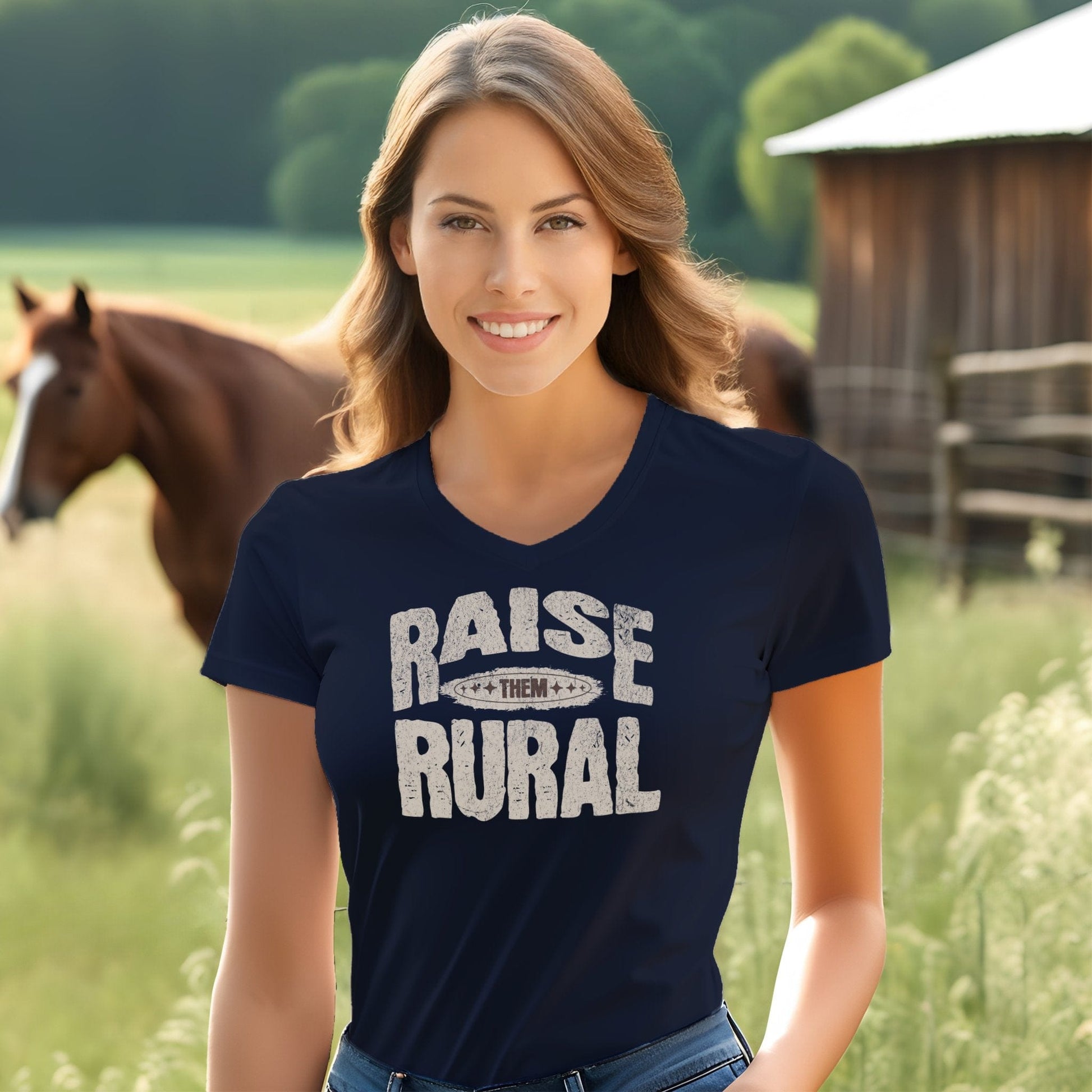 Raise Them Rural V-neck