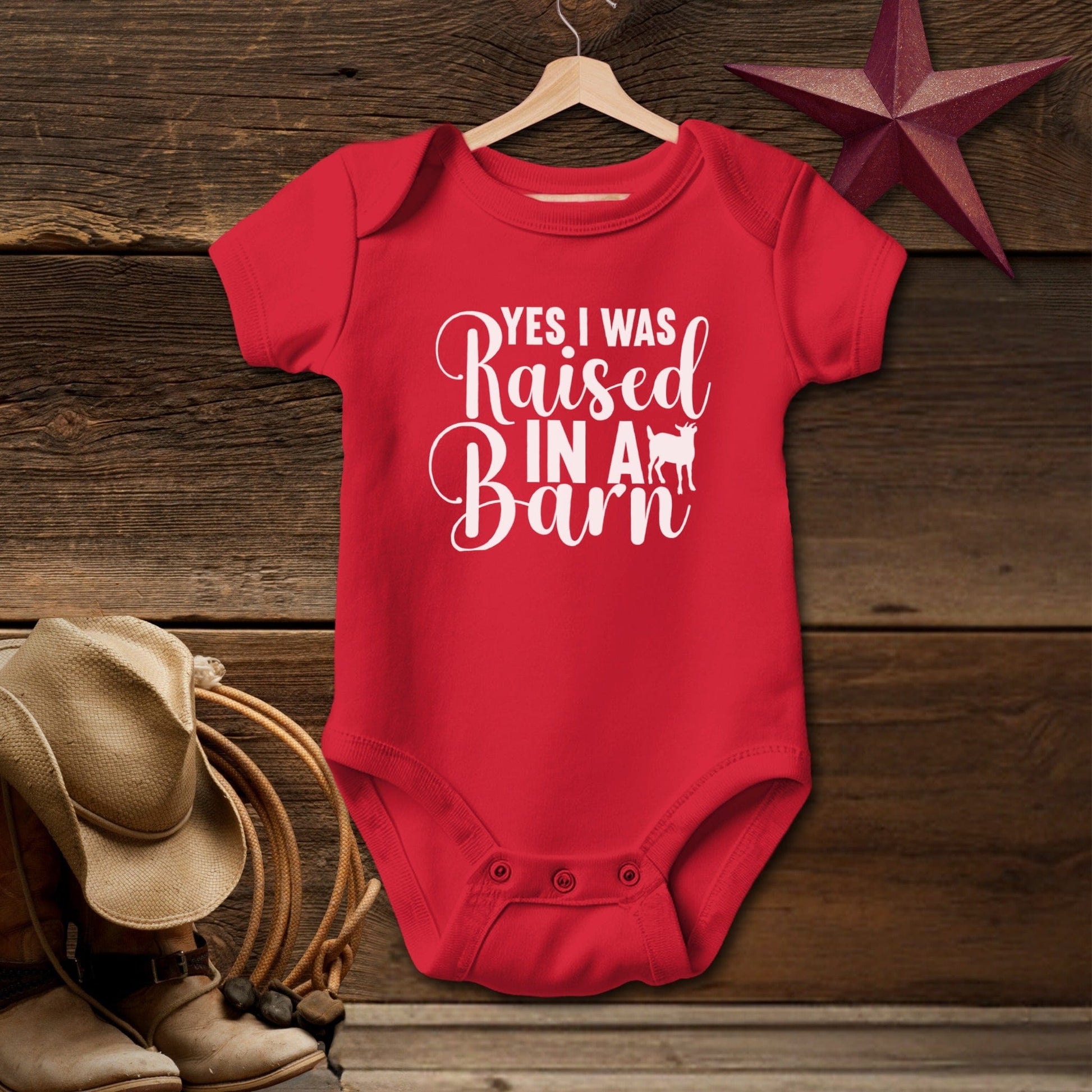 Raised In A Barn Bodysuit (Baby)