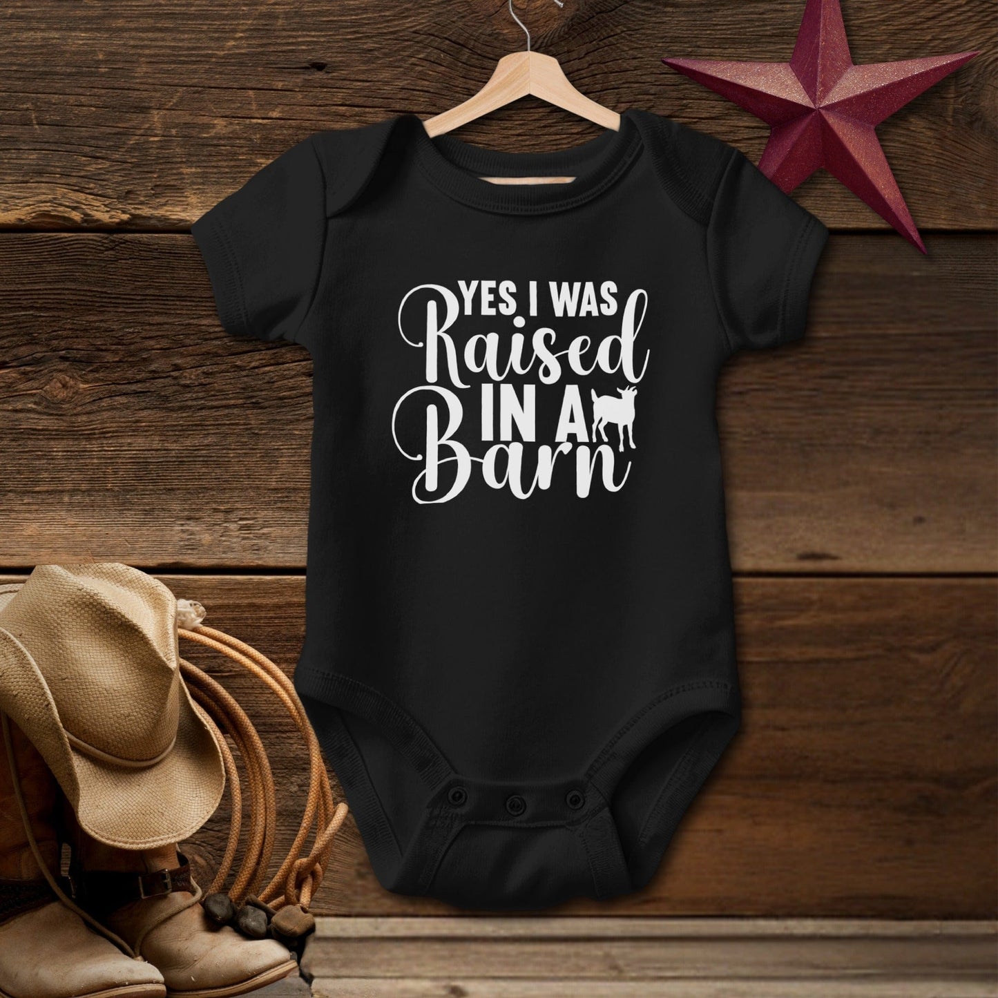 Raised In A Barn Bodysuit (Baby)
