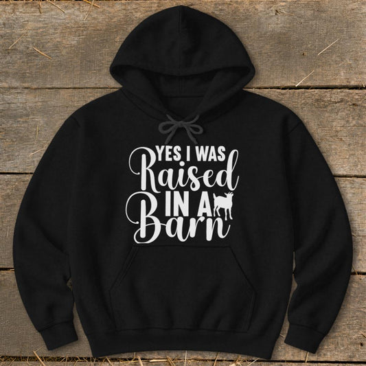 Raised In A Barn Hoodie - Black