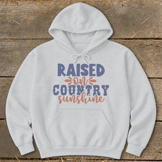 Raised on Country Hoodie - Sport Grey