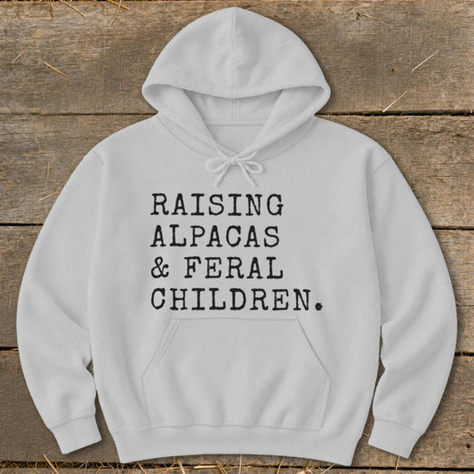 Raising Alpacas  Feral Children Hoodie - Sport Grey