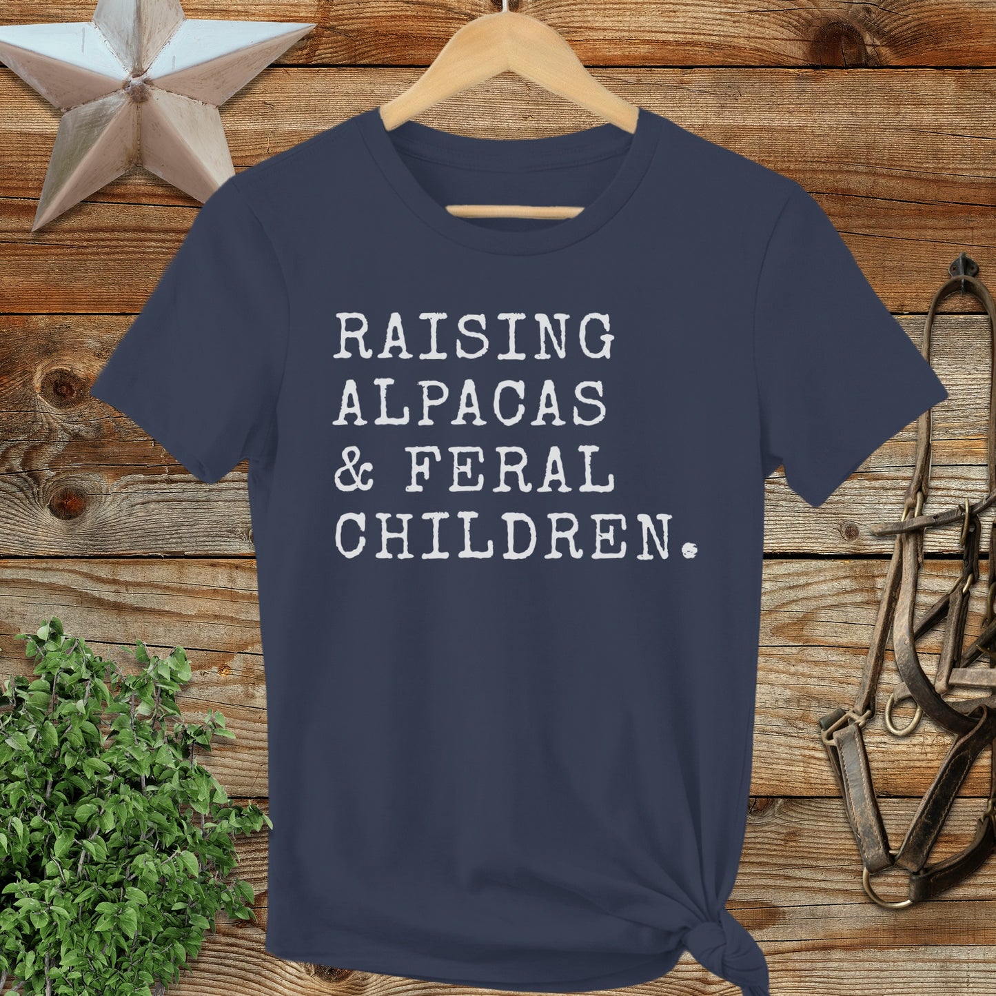 Raising Alpacas & Feral Children Ladies Tee