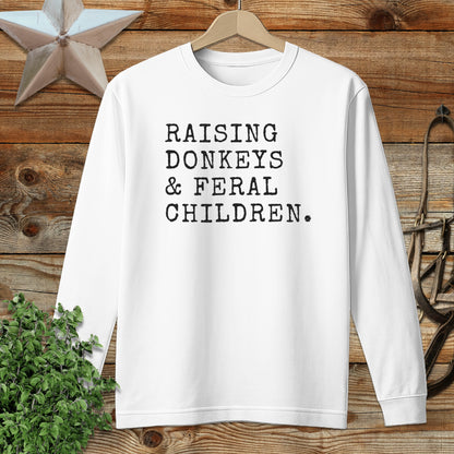 Raising Donkeys & Feral Children Long Sleeve Tee