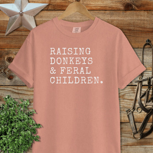 Raising Donkeys & Feral Children Signature Tee