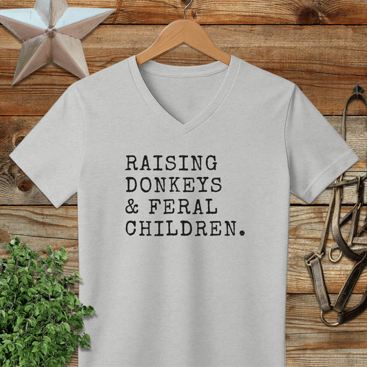 Raising Donkeys & Feral Children V-neck