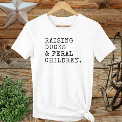Raising Ducks & Feral Children Ladies Tee