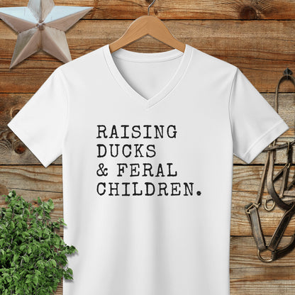 Raising Ducks & Feral Children V-neck