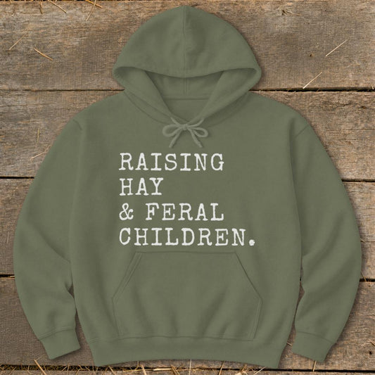 Raising Hay  Feral Children Hoodie - Military Green